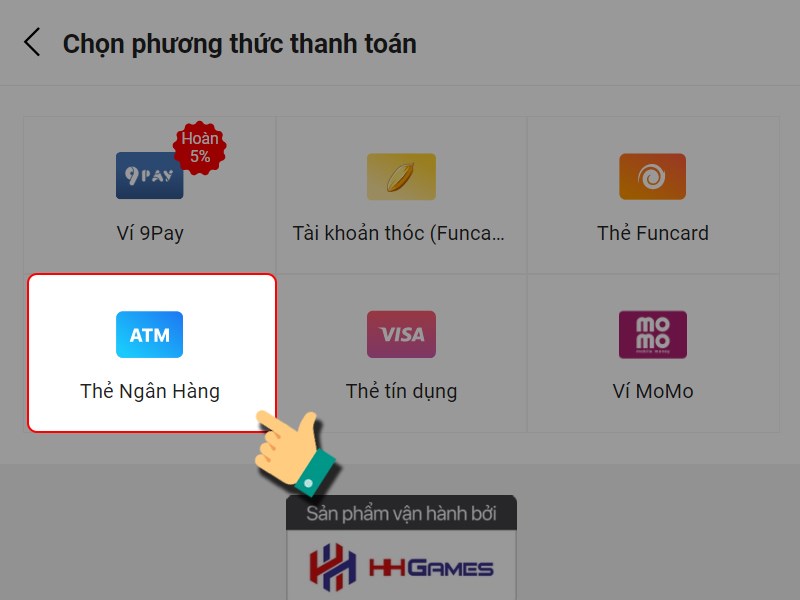 Thanh to&aacute;n bằng thẻ ng&acirc;n h&agrave;ng