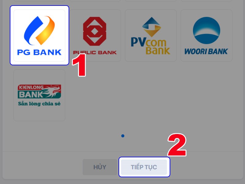 Chọn ng&acirc;n h&agrave;ng bạn sử dụng