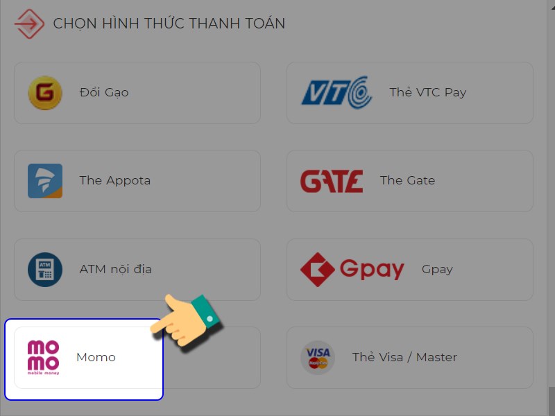 Thanh to&aacute;n bằng MoMo