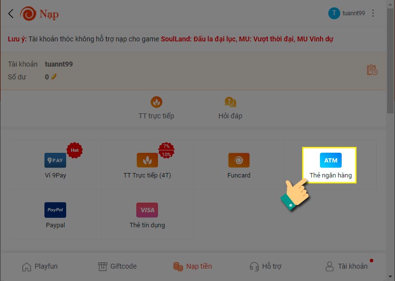 Chọn phương thức thanh to&aacute;n