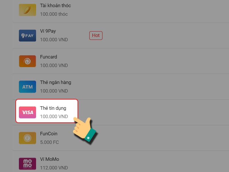 Thanh to&aacute;n bằng thẻ t&iacute;n dụng
