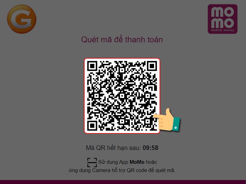 Quét mã QR để thanh toán