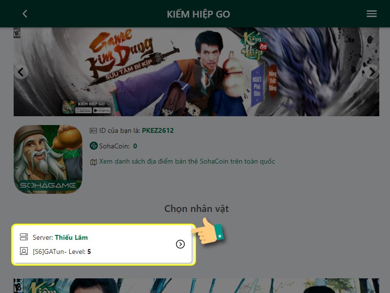 Chọn nh&acirc;n vật