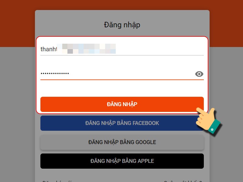 Đăng nhập t&agrave;i khoản game của bạn
