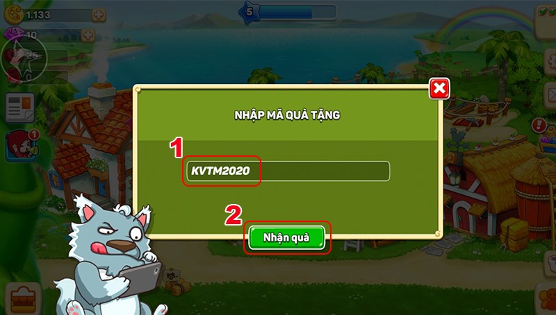 Nhập quà của bạn