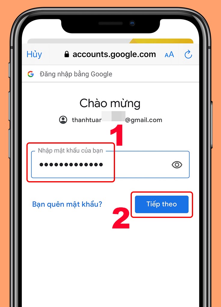 Nhập mật khẩu tài khoản Nhập mật khẩu tài khoản