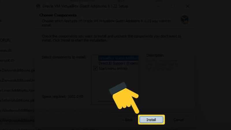 Chọn Install