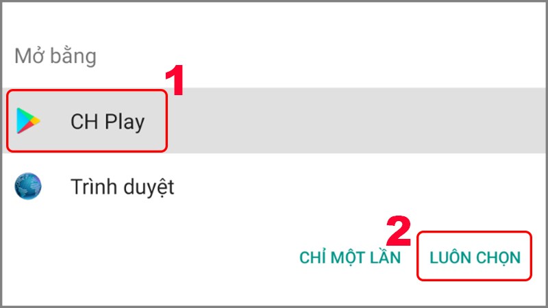 Mở bằng CH Play