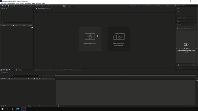 After Effects sau khi sửa lỗi