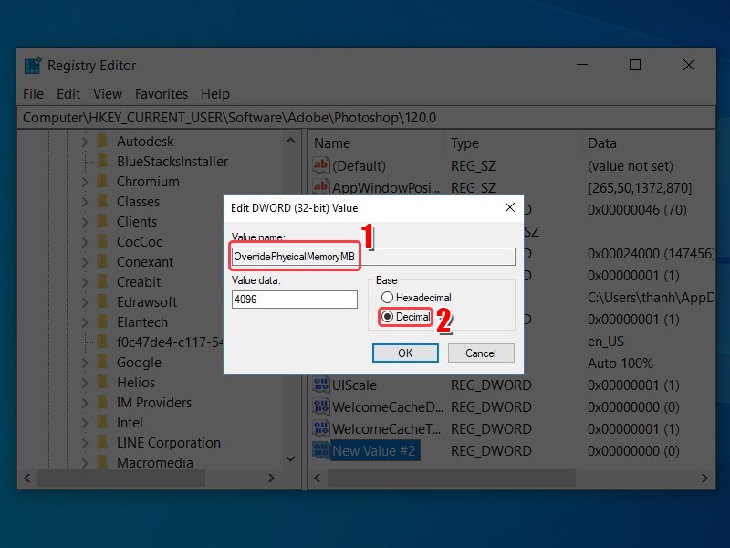Thay đỏi gi&aacute; trị