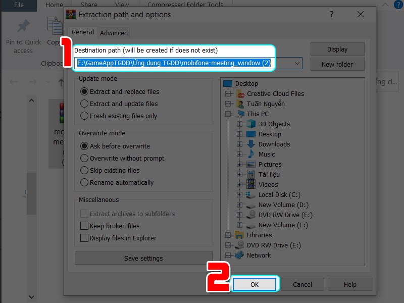 Lưu file giải n&eacute;n