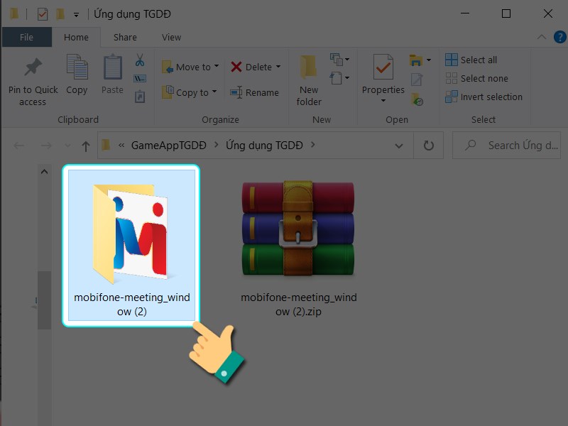 Mở thư mục chứa file c&agrave;i đặt