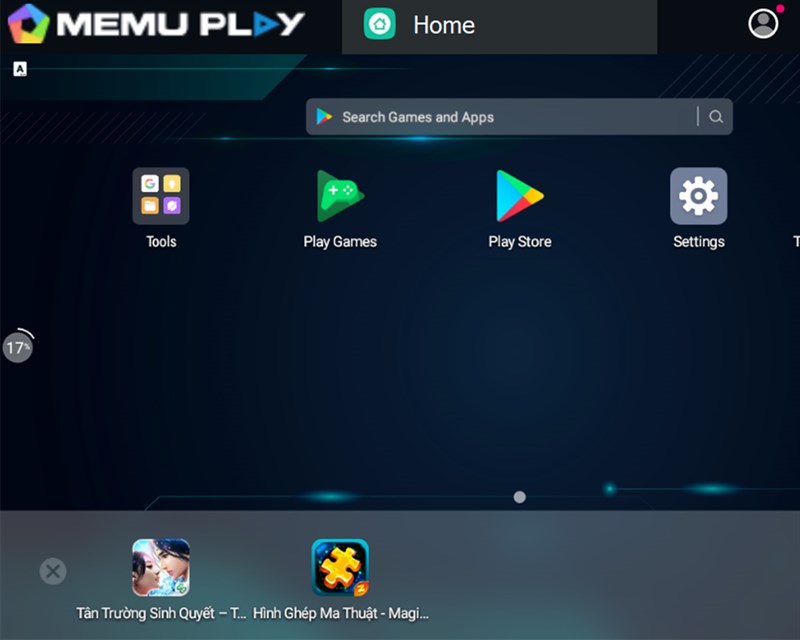 Giao diện chính của Memu App Player