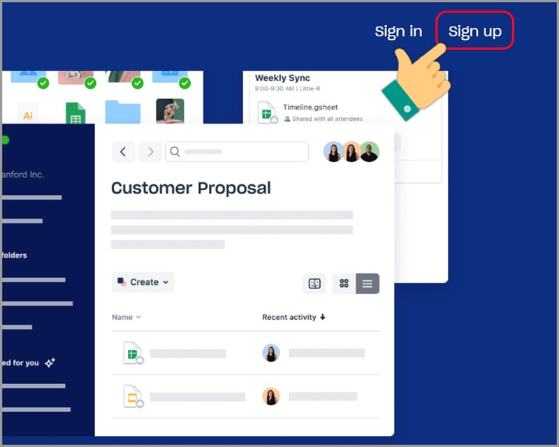 Nhấn vào Sign up Nhấn vào Sign up