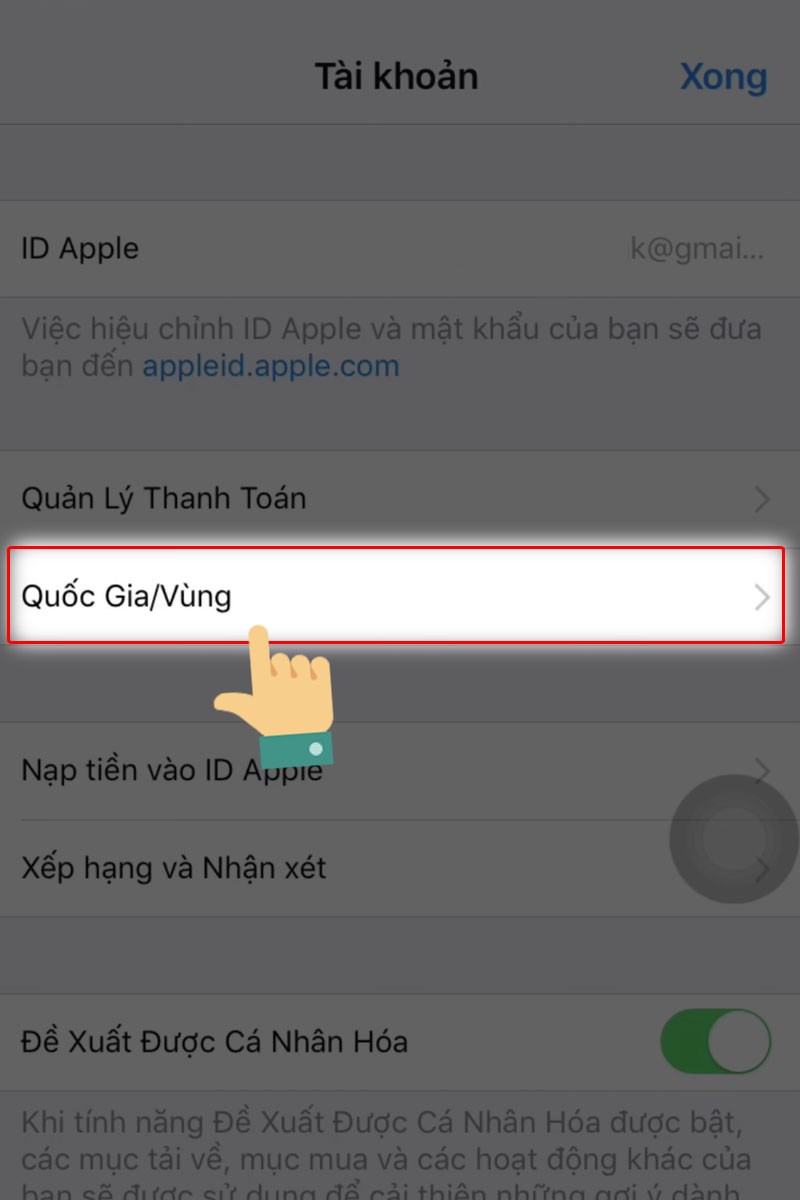 Chọn Quốc gia/Vùng