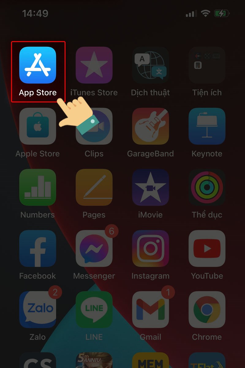 Vào App Store