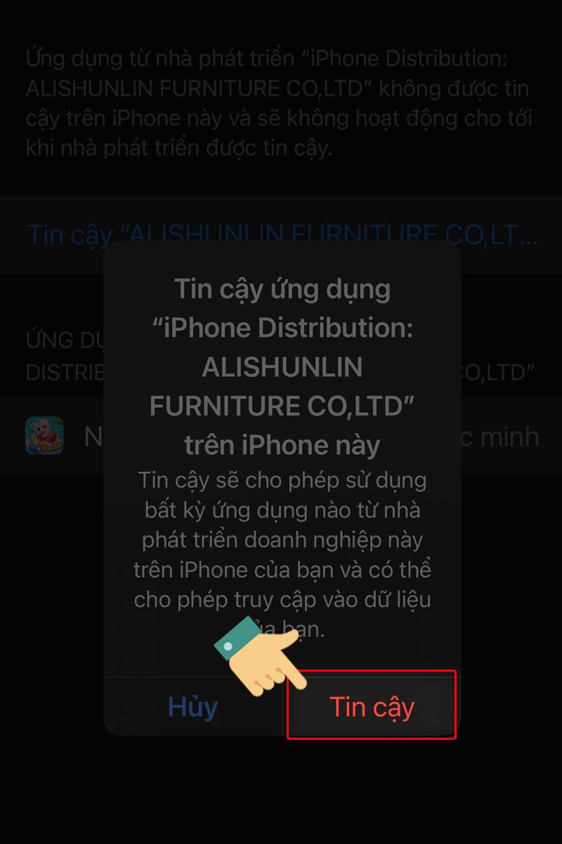 Tiếp tục chọn Tin cậy