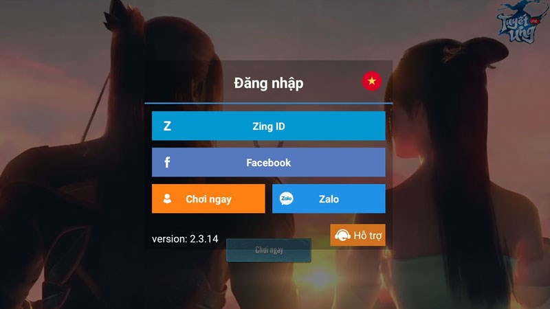 Đợi game tải về máy bạn mở lên và đăng nhập vào game để chơi