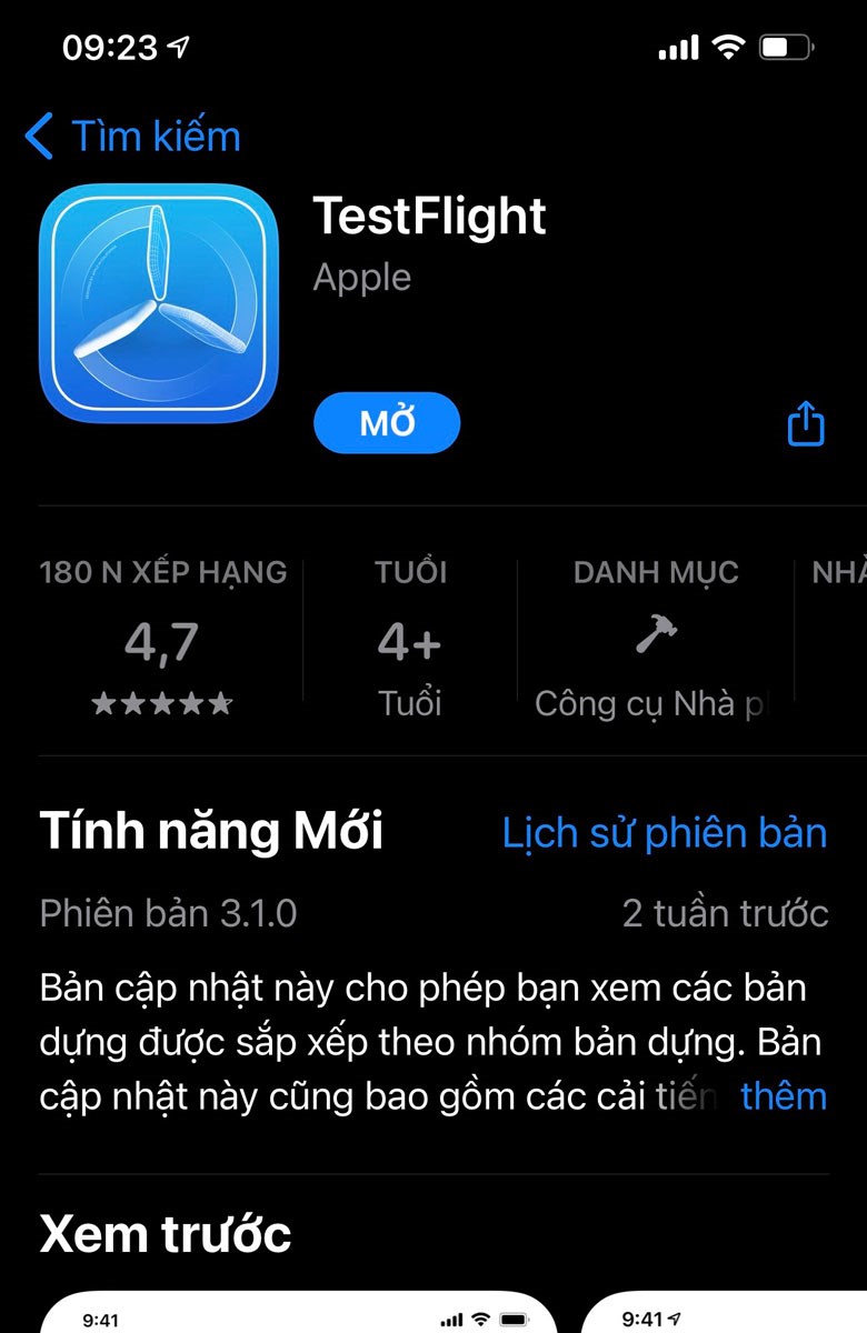 Tải TestFlight về m&aacute;y