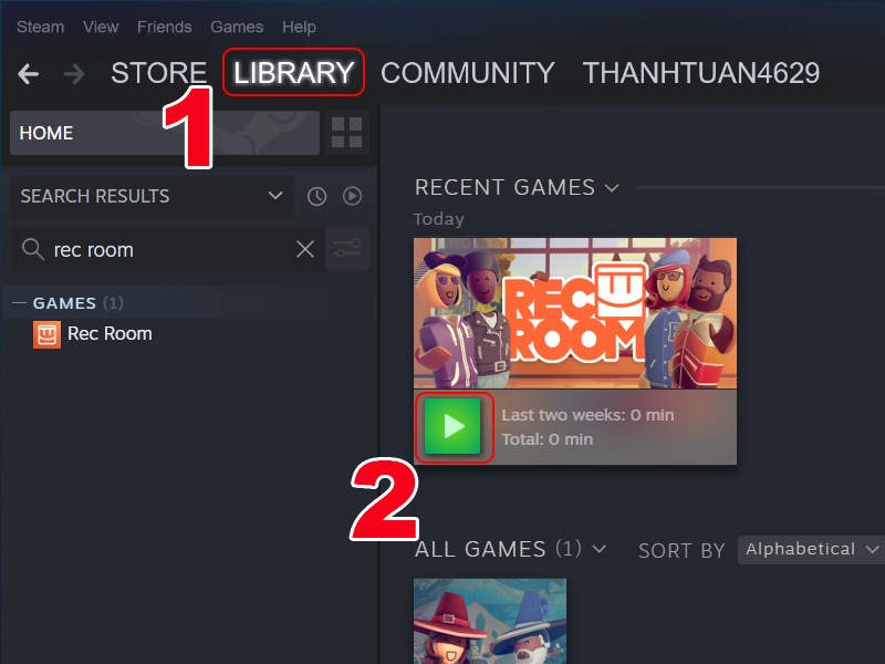 Bắt đầu vào game