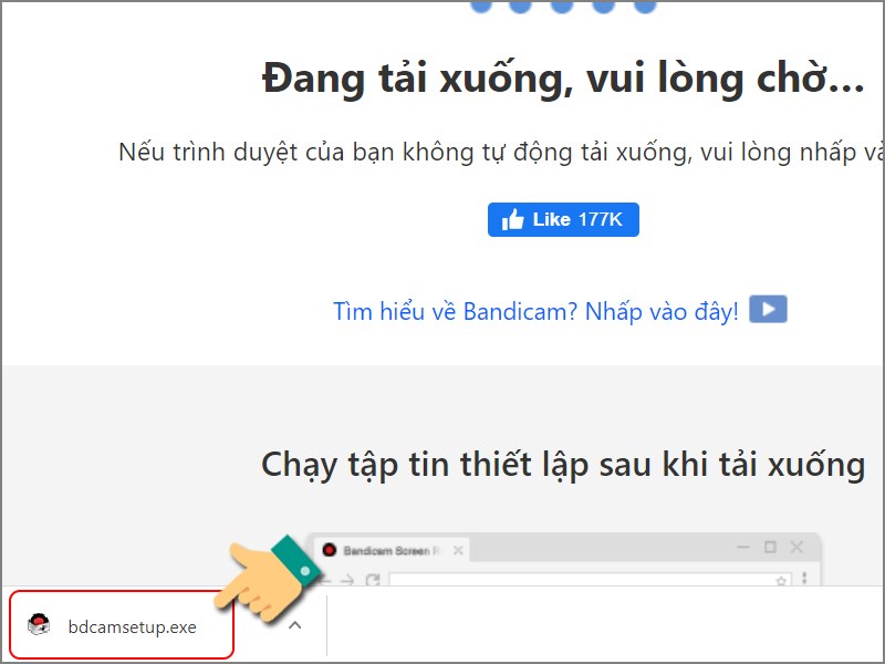 Nhấn vào file .exe