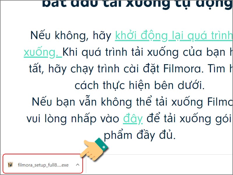 Nhấn vào file .exe 