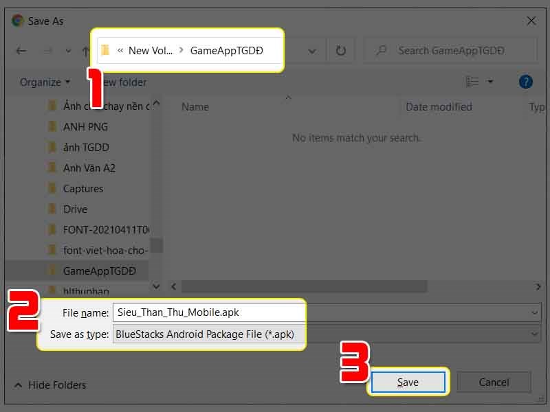 Chọn nơi lưu trucwx file