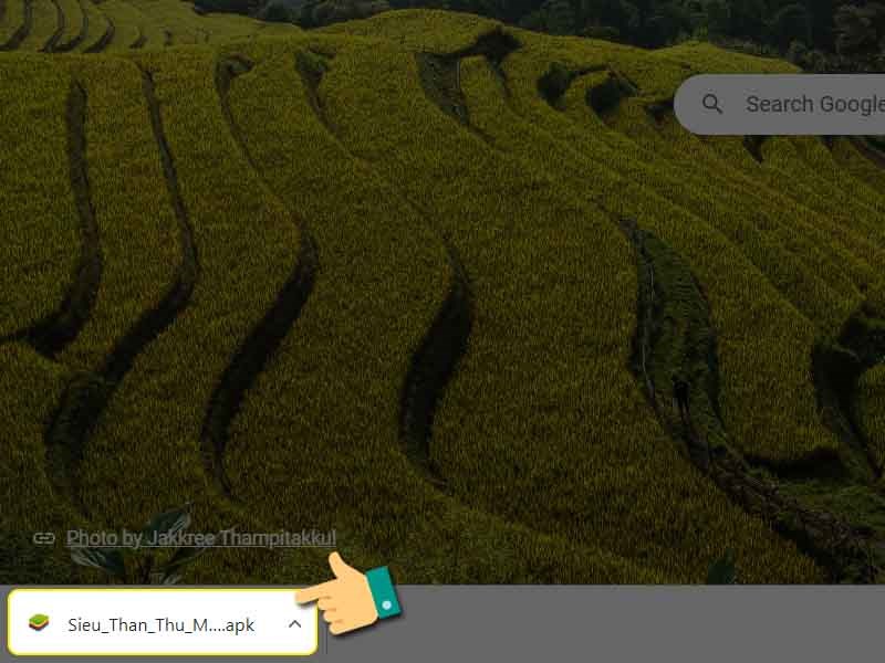 Nhấn v&agrave;o file c&agrave;i đặt