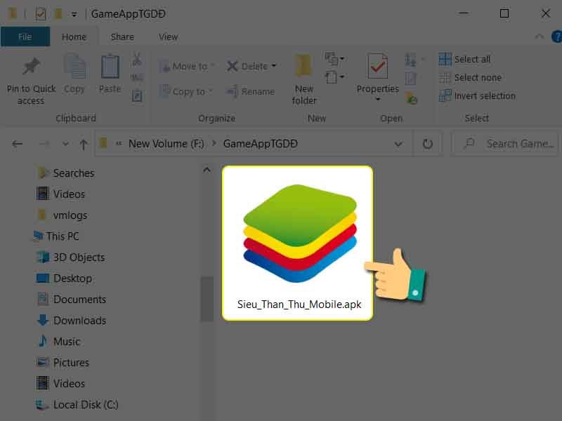 Nhấn v&agrave;o file để mở