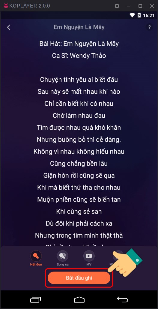 Bắt đầu ghi Bắt đầu ghi