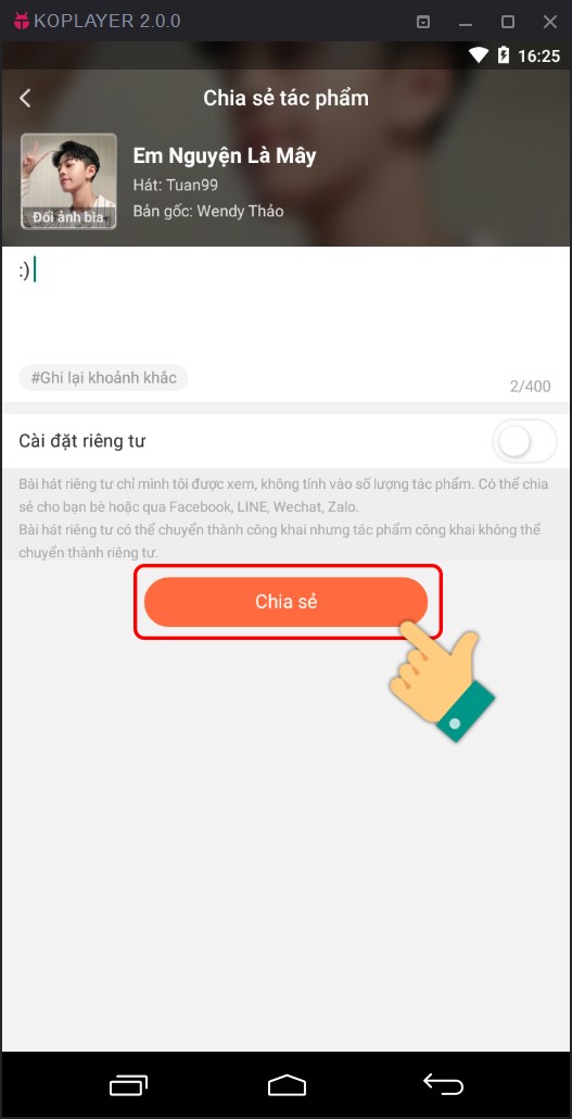 Nhấn Chia sẻ Nhấn Chia sẻ