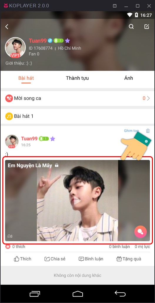 Mở đoạn thu âm bạn muốn tải Mở đoạn thu âm bạn muốn tải