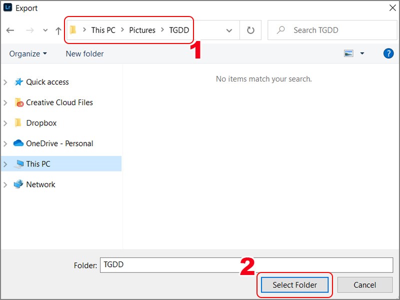 Chọn thư mục lưu ảnh Chọn thư mục lưu ảnh