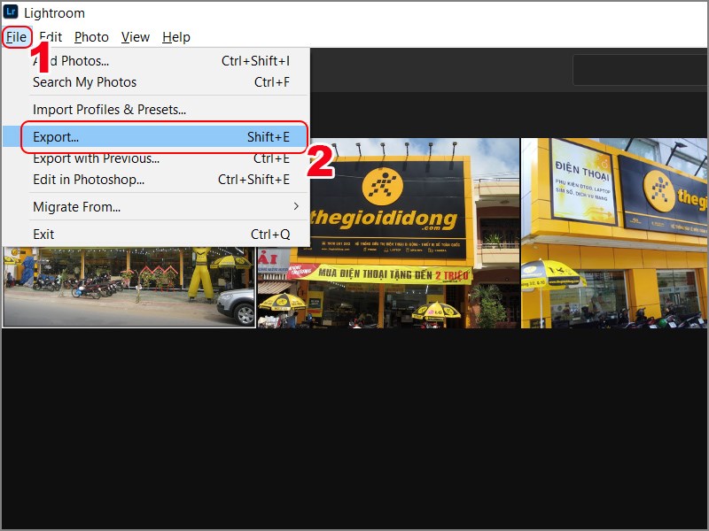 Chọn Export… Chọn Export…