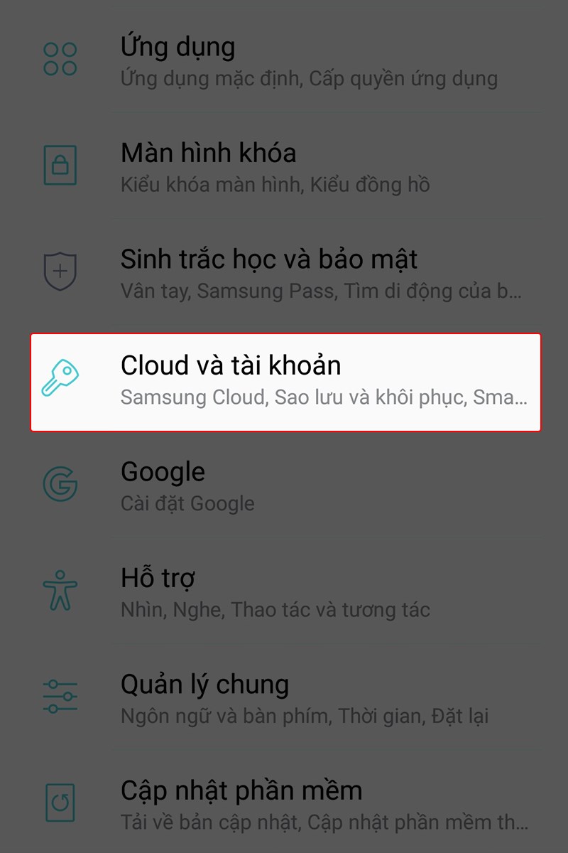 Mục Cloud và tài khoản