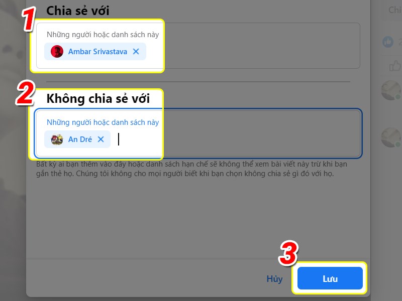 Chọn bạn b&egrave; v&agrave; nhấn lưu