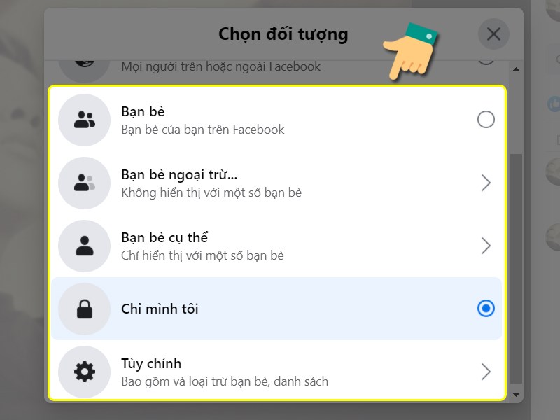 T&ugrave;y chỉnh c&aacute;c mục