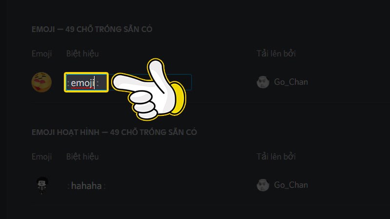 Nhập tên cho emoji