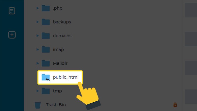 Chọn public_html