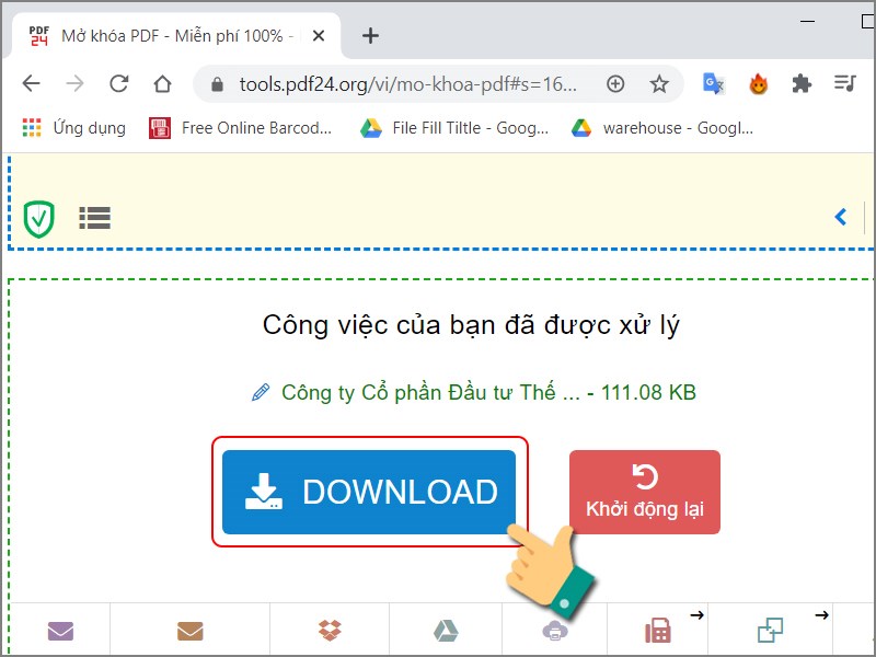 Nhấn Download