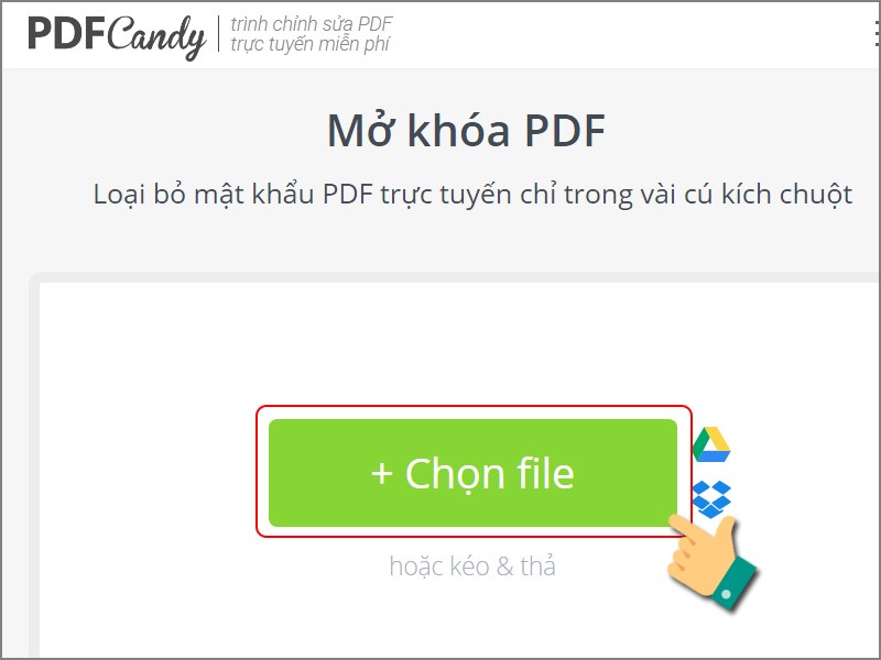 Nhấn vào Chọn file