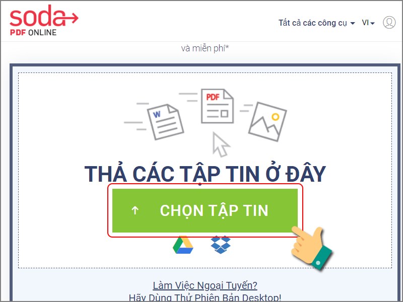  Nhấn vào Chọn tập tin