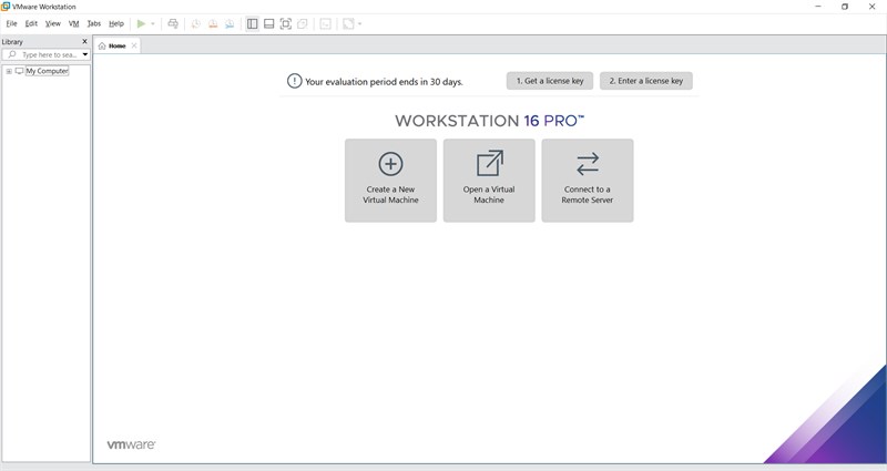  Mở VMware để ở giao diện mặc định