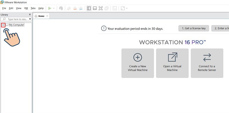 Chọn dấu cộng (+) ở mục My Computer
