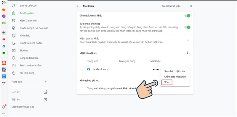 Chọn v&agrave;o biểu tượng ba chấm v&agrave; chọn X&oacute;a&nbsp;