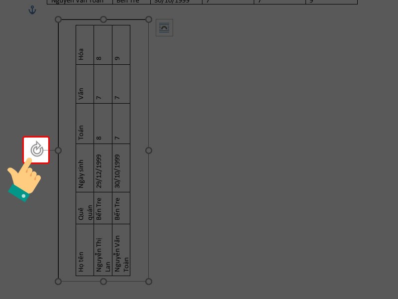 Xoay text box