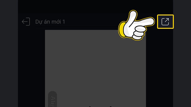 Chọn biểu tượng Export