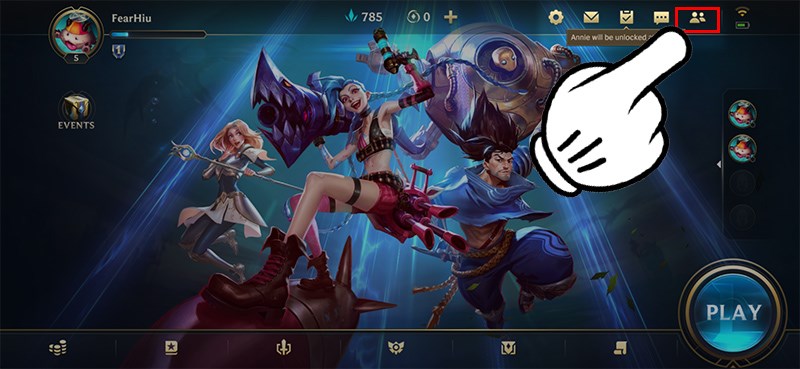 Chọn biểu tượng bạn b&egrave;