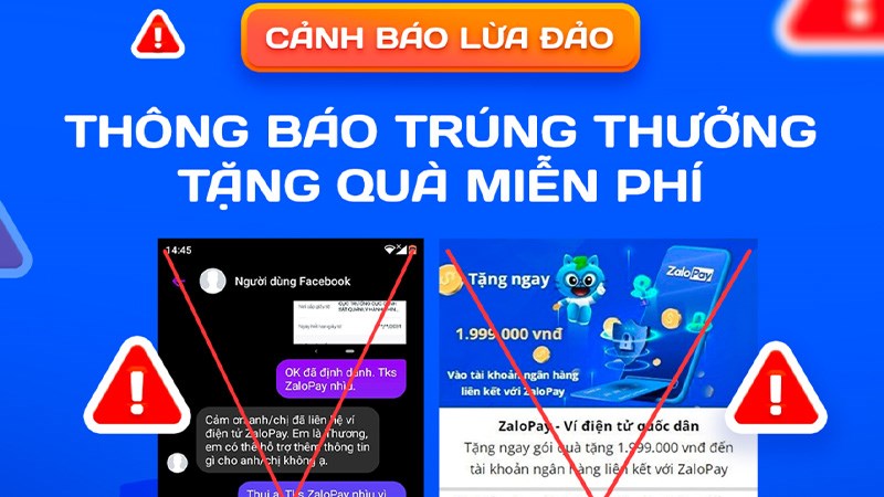 Dấu hiệu của các đối tượng lừa đảo bằng các phần thưởng, quà tặng trên Zalopay