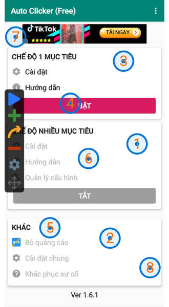 Chế độ click nhiều điểm tr&ecirc;n ứng dụng